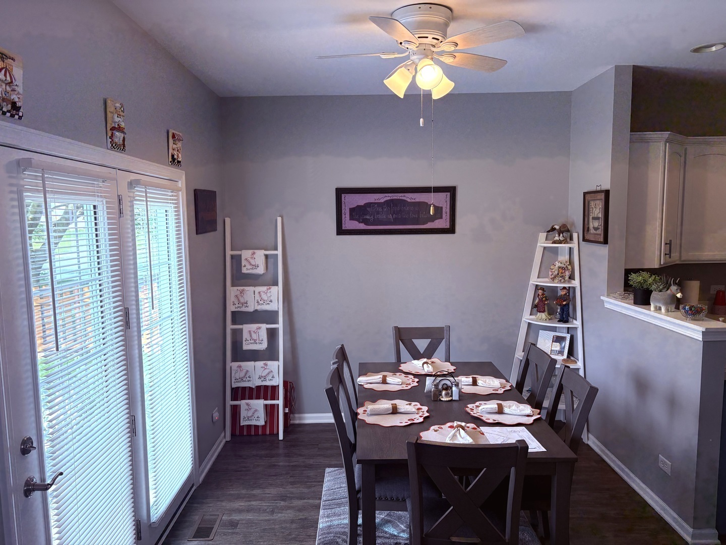 1461 Waterside Drive DeKalb, IL 60115 - Photo 9 of 29 a view of a dining room with furniture wooden floor and chandelier