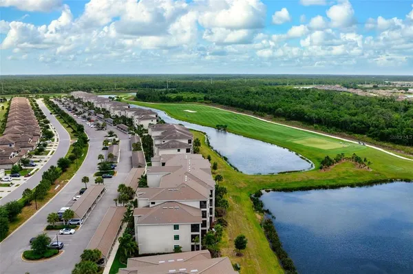an aerial view of a city