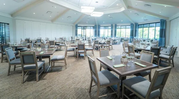 a view of a dining room and livingroom view