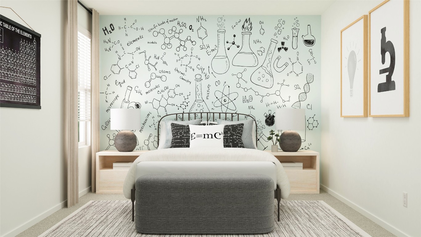 225 Stumpy Street San Marcos, TX 78666 - Photo 13 of 38 a bedroom with a bed and a window with wooden floor