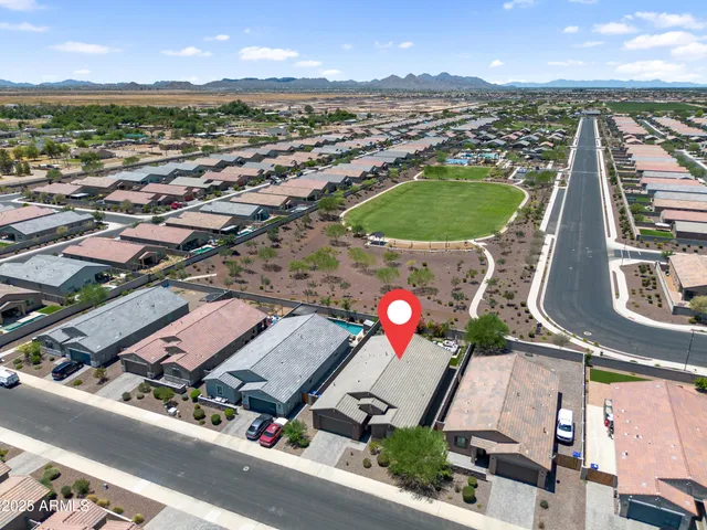 an aerial view of a city