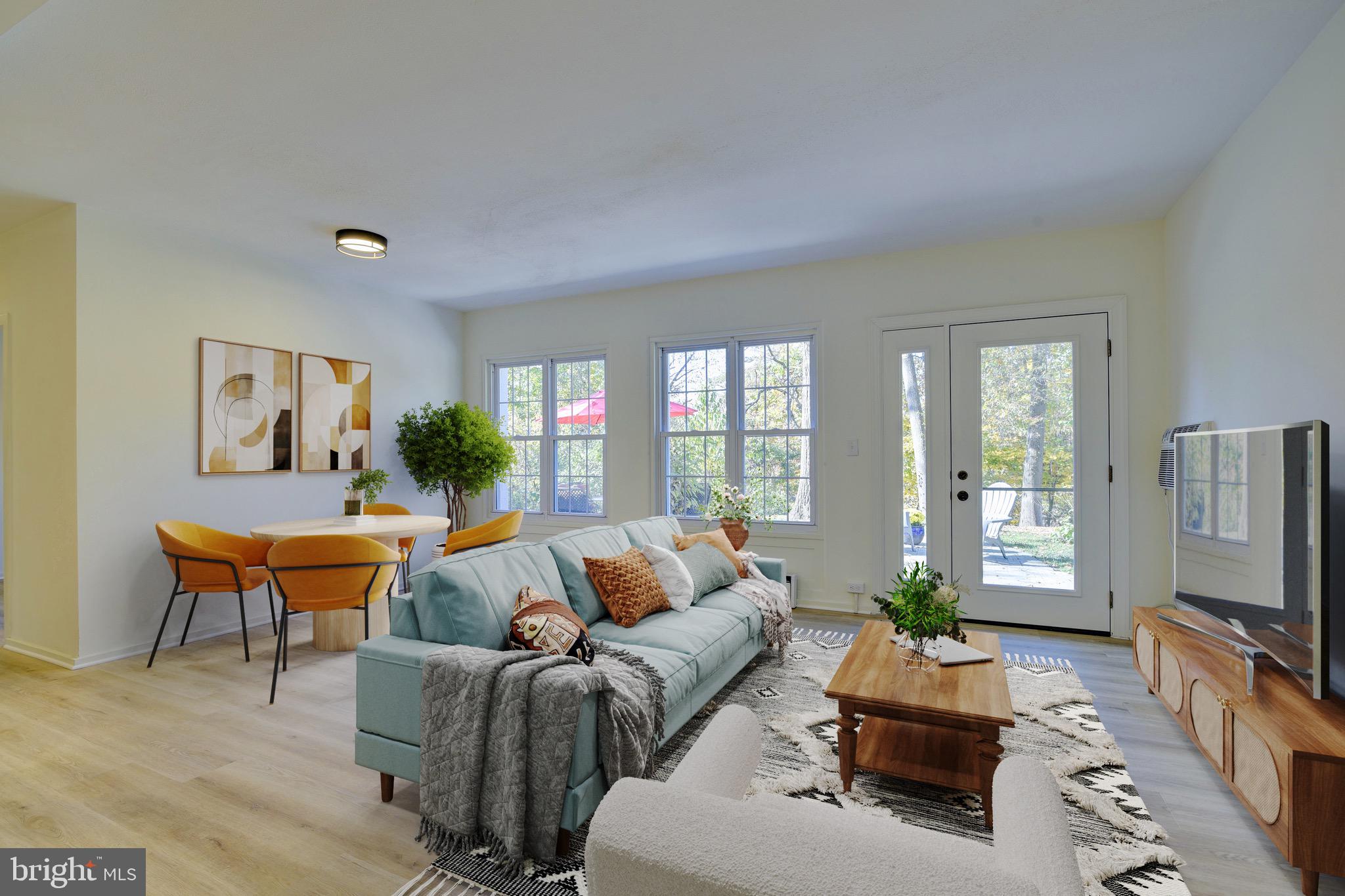 Open living area, bright