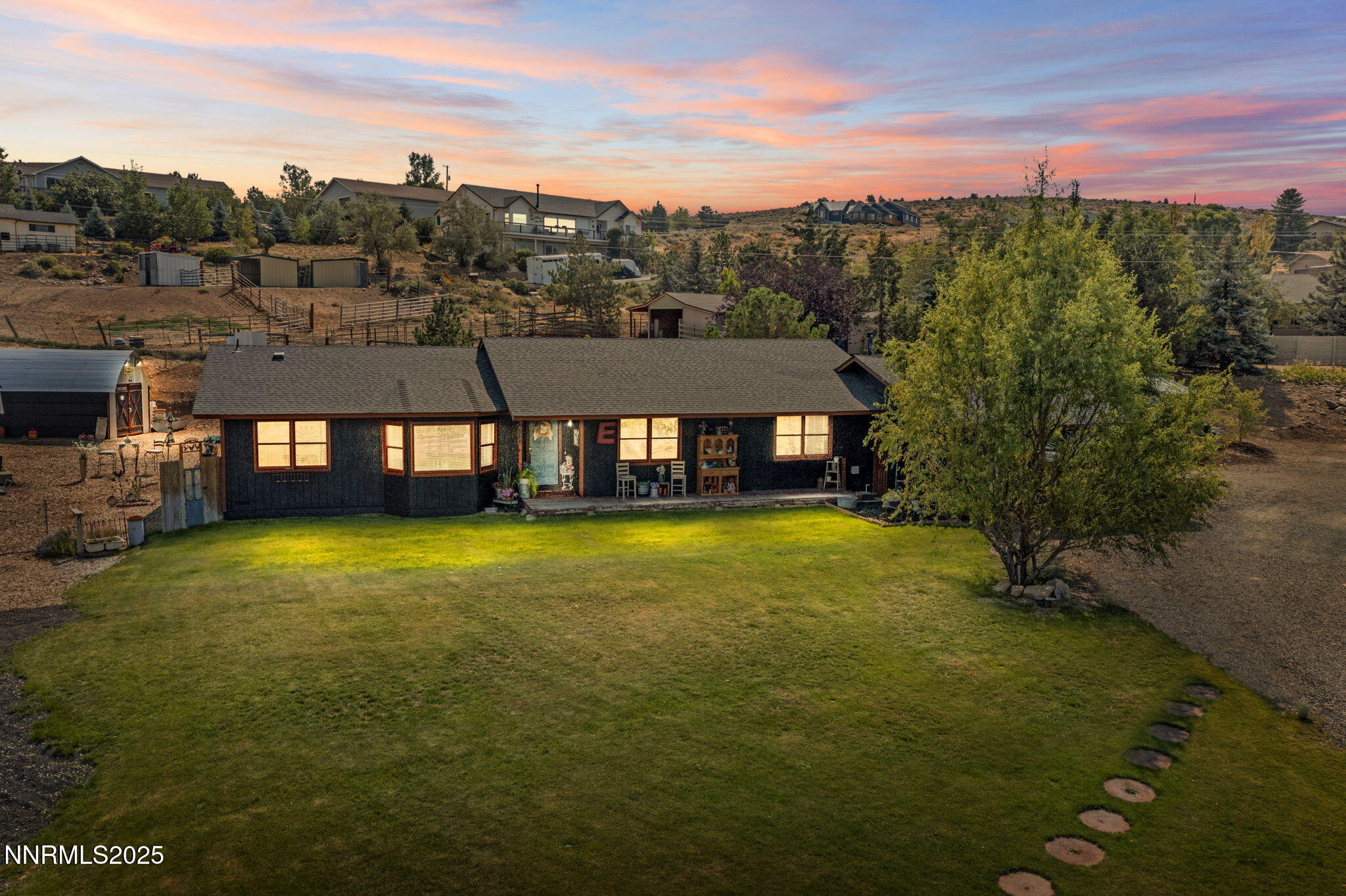 a view of a house with a big yard
