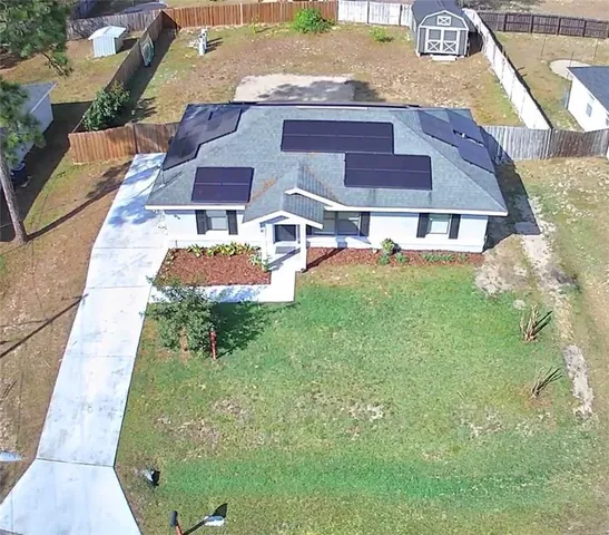a aerial view of a house
