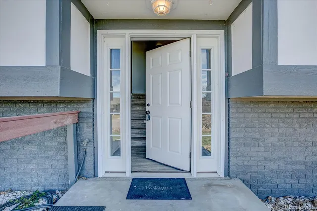 a view of a entryway door of the house