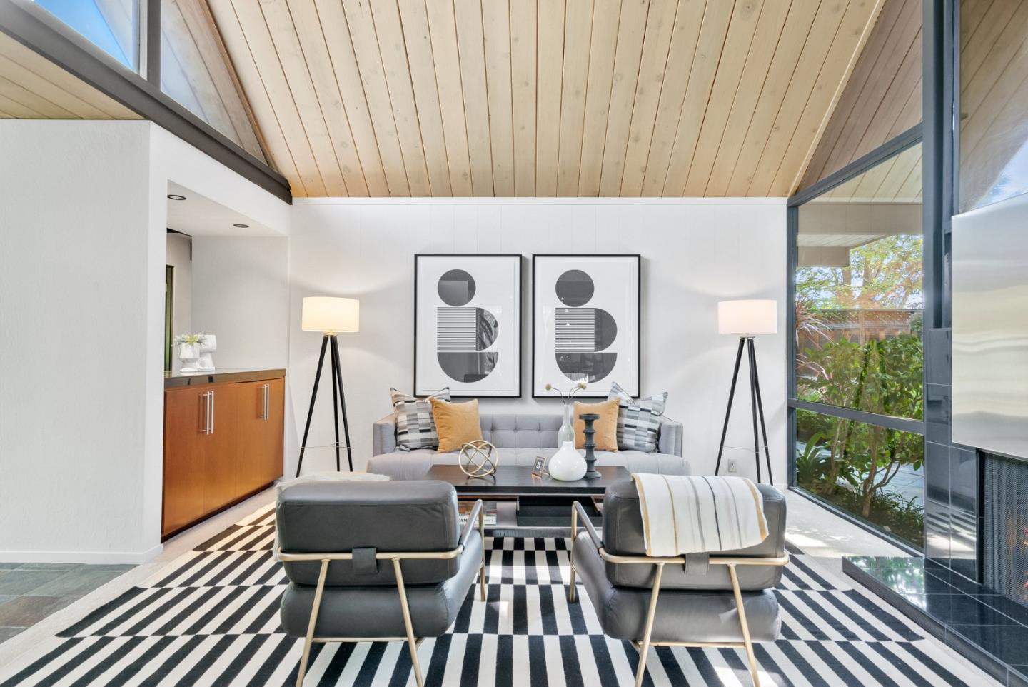 958 Eichler Drive Mountain View, CA 94040 - Photo 13 of 62 a living room with furniture and a rug