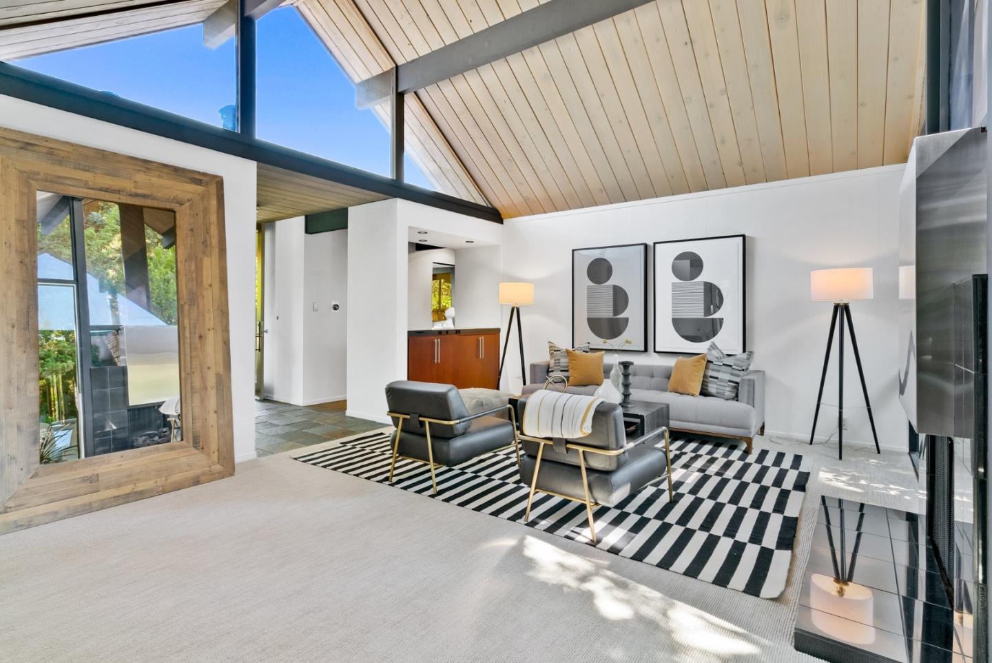 958 Eichler Drive Mountain View, CA 94040 - Photo 14 of 62 a living room with furniture and a wooden floor