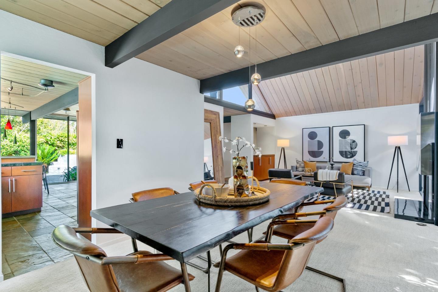 958 Eichler Drive Mountain View, CA 94040 - Photo 23 of 62 a view of a dining room with furniture window and outside view