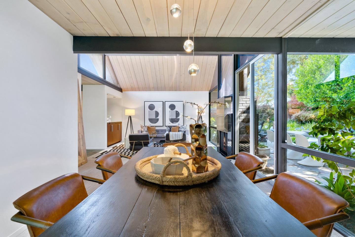 958 Eichler Drive Mountain View, CA 94040 - Photo 25 of 62 a view of a dining room with furniture window and outside view