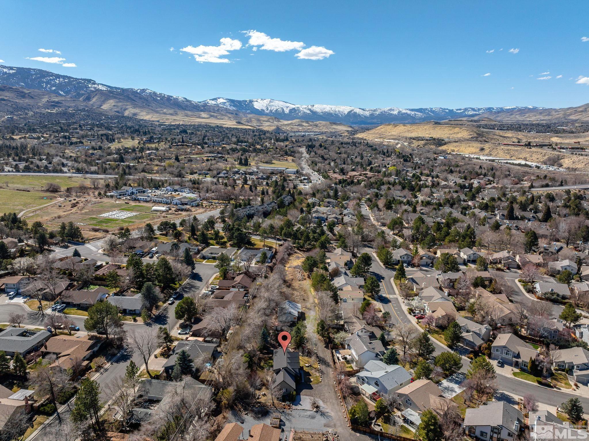 3160 Knight Road Reno, NV 89509 - Photo 36 of 39 an aerial view of residential houses with outdoor space and ocean view