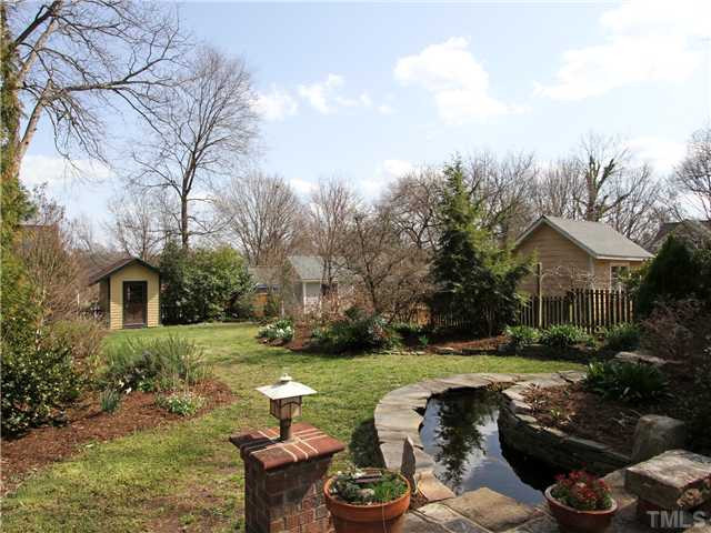 518 Elm Street Raleigh, NC 27604 - Photo 8 of 23 This huge lot has plenty of room to expand and still comply with historic district requirements. The far storage building is great for garden tools and other outdoor storage. Back Yard