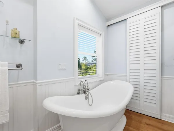 a lake view with a garden