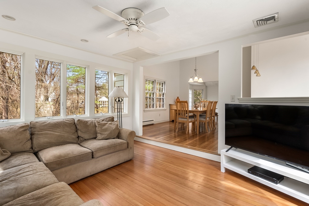 39 Dakin Road Sudbury, MA 01776 - Photo 12 of 34 a living room with furniture and a flat screen tv