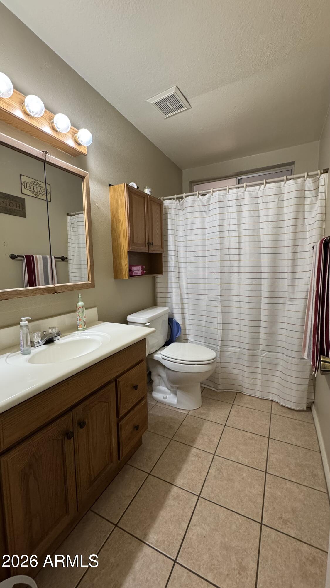 4151 West Shaw Butte Drive Phoenix, AZ 85029 - Photo 9 of 17 a bathroom with a sink a toilet and shower