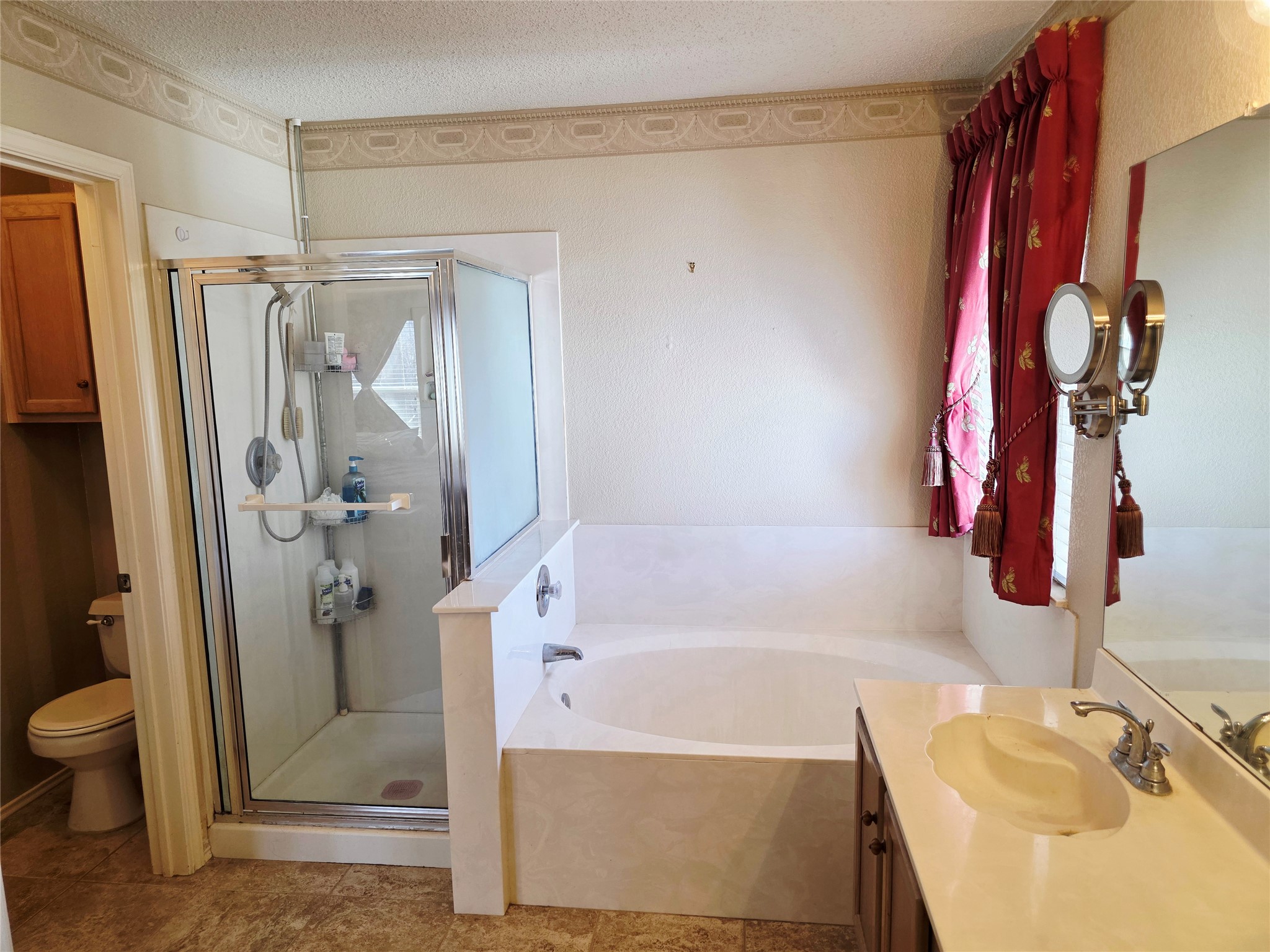 16303 Ascent Cove Pflugerville, TX 78660 - Photo 11 of 26 Primary bathroom with separate shower, garden tub and toilet cove.