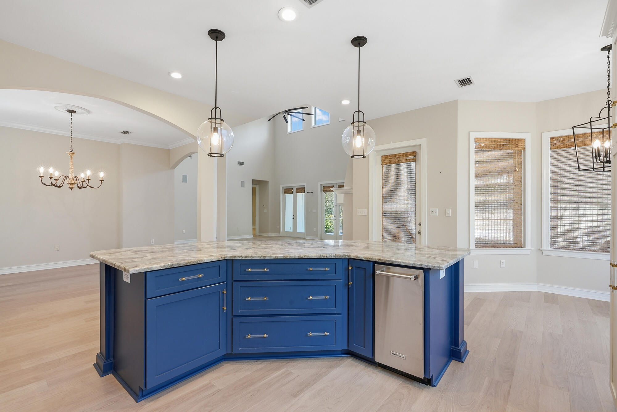 413 Sea Winds Drive Santa Rosa Beach, FL 32459 - Photo 19 of 65 a bathroom with a granite countertop sink and a mirror