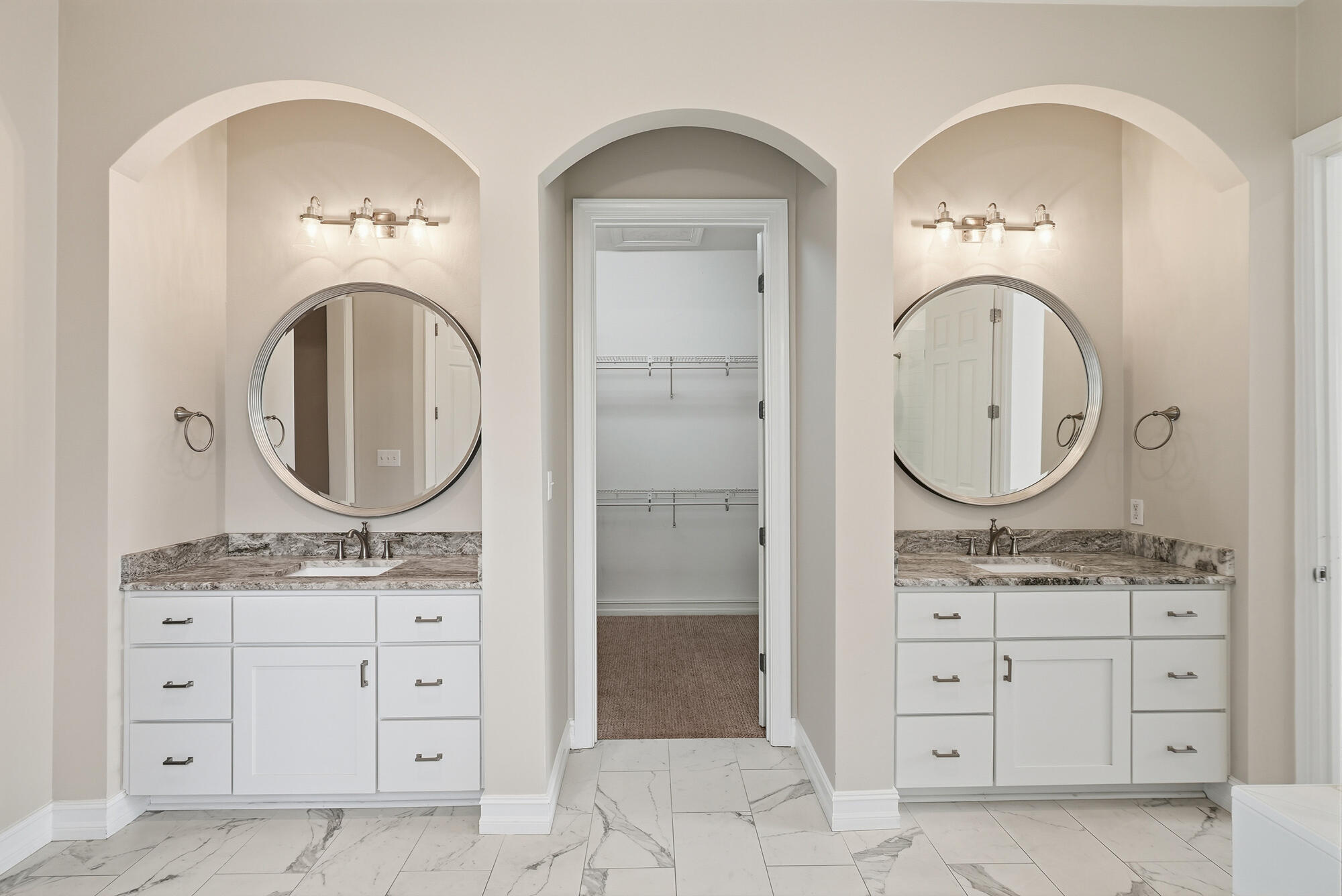 413 Sea Winds Drive Santa Rosa Beach, FL 32459 - Photo 31 of 65 a bathroom with a granite countertop sink a mirror and a mirror