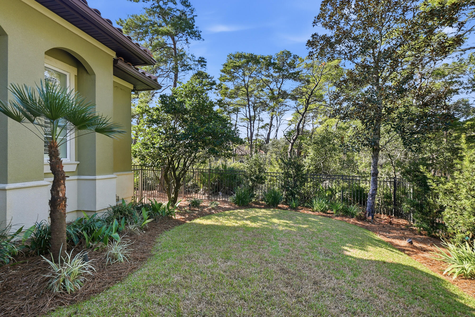413 Sea Winds Drive Santa Rosa Beach, FL 32459 - Photo 52 of 65 a view of a yard in front of a house with a large tree