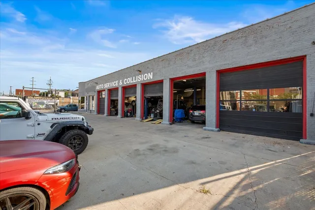 a view of a car garage