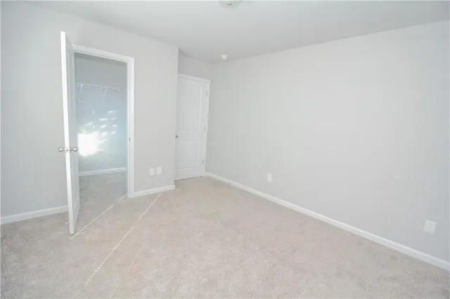 an empty room with an entryway