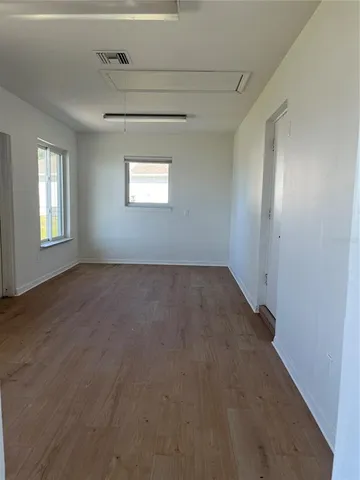 an empty room with a window