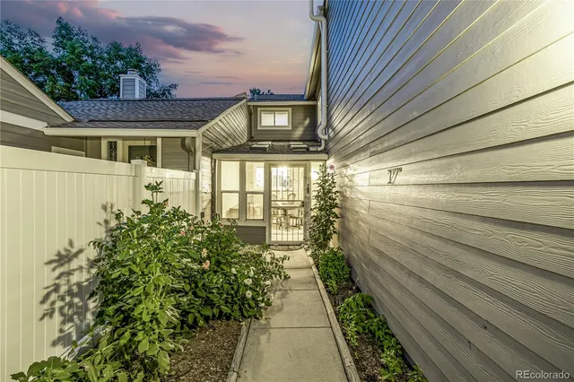 a view of a house with a large window
