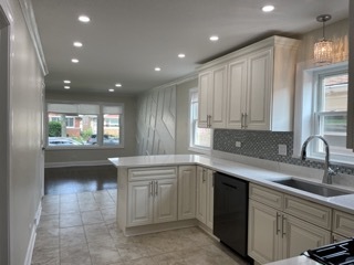9042 South Lowe Avenue Chicago, IL 60620 - Photo 5 of 16 a kitchen with a sink cabinets and window