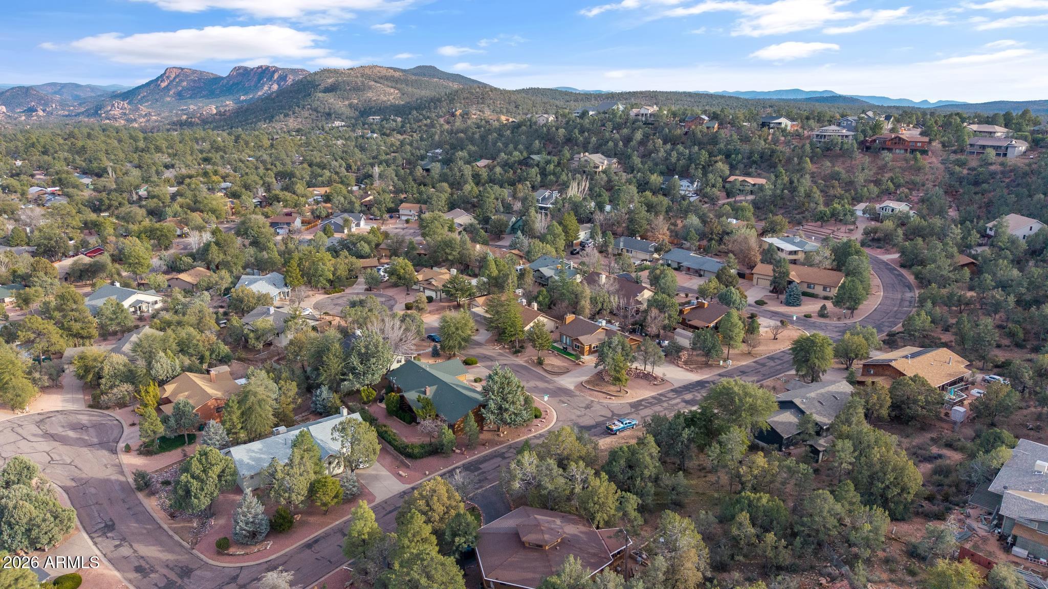 603 East Amarillo Circle Payson, AZ 85541 - Photo 49 of 54 an aerial view of residential houses with outdoor space and trees