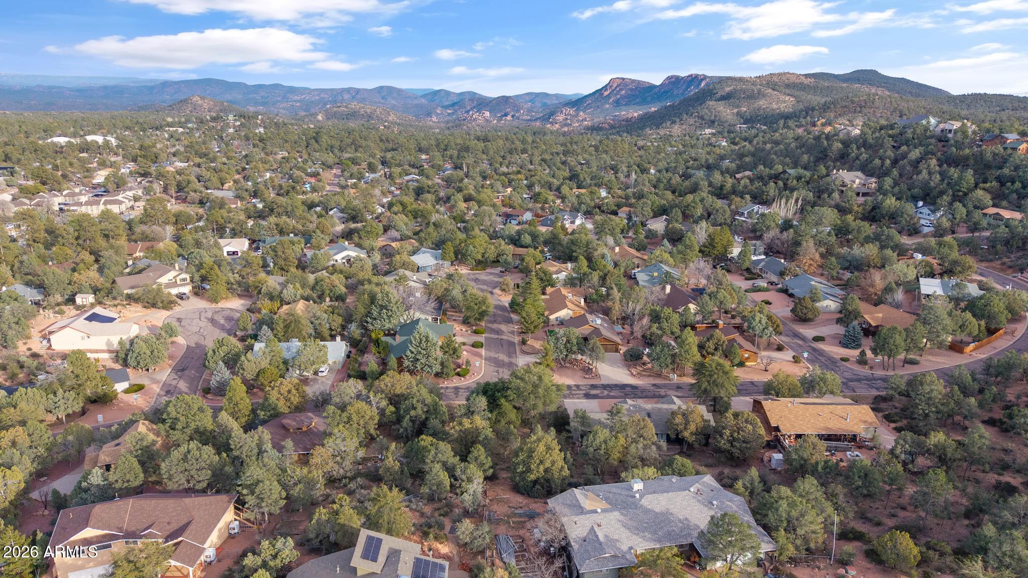 603 East Amarillo Circle Payson, AZ 85541 - Photo 50 of 54 an aerial view of residential houses with outdoor space