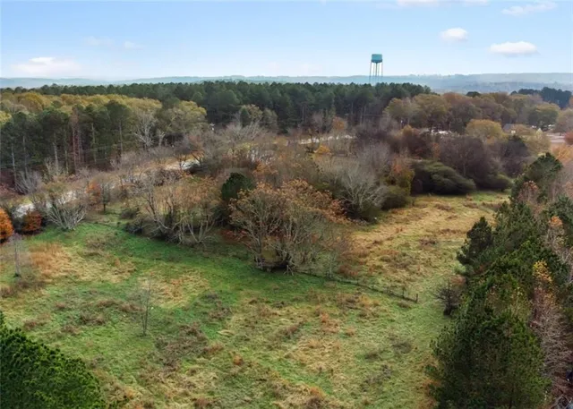 a view of a lake with mountains in the background
