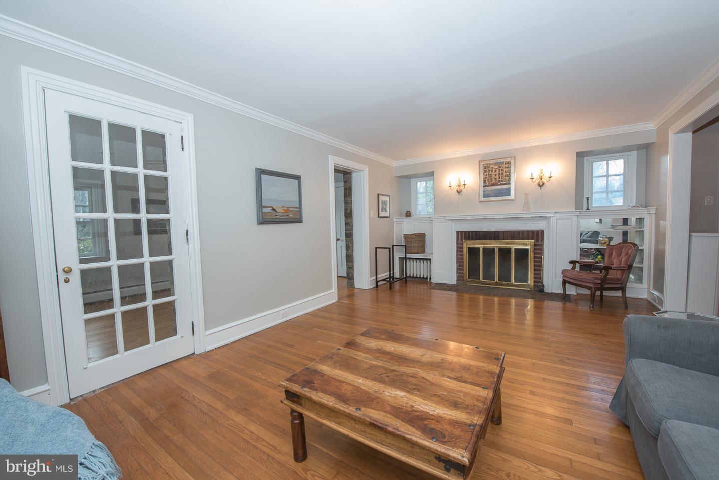 675 Brooke Road Wayne, PA 19087 - Photo 4 of 25 living room with fireplace
