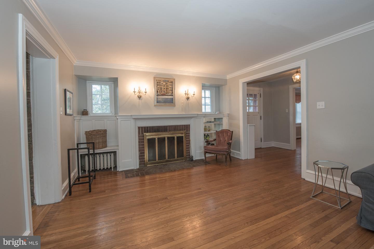 675 Brooke Road Wayne, PA 19087 - Photo 5 of 25 living room with fireplace