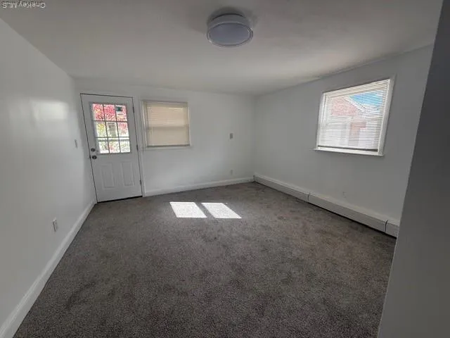 an empty room with a window