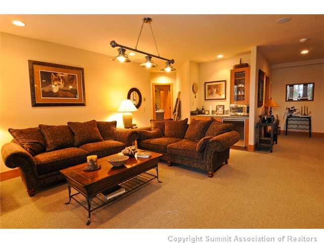 317 Mountain Bluebell Road Keystone, CO 80435 - Photo 24 of 25 a living room with furniture a rug and a chandelier