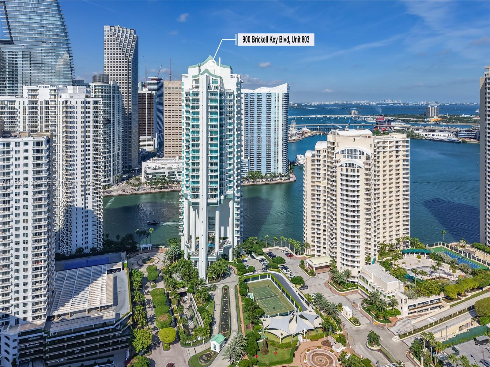 900 Brickell Key Boulevard, Unit 803 Miami, FL 33131 - Photo 24 of 38 a view of a city with tall buildings