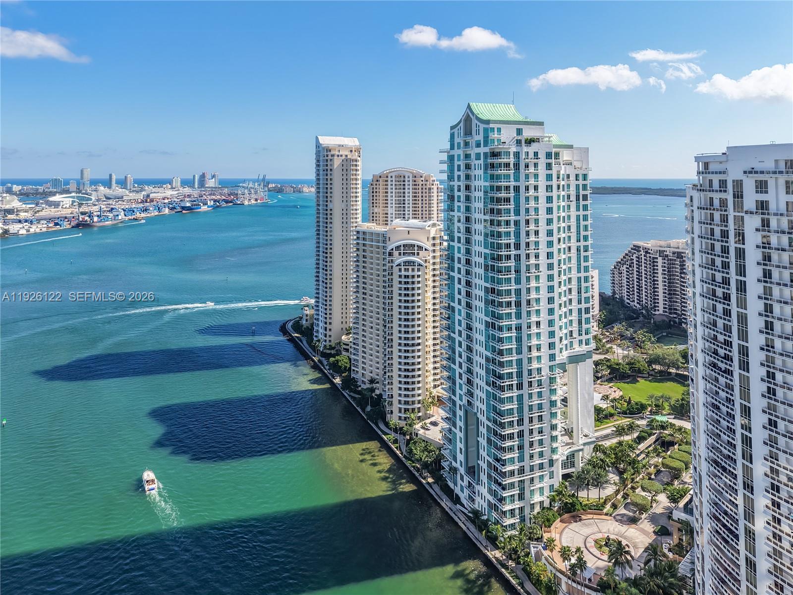 900 Brickell Key Boulevard, Unit 803 Miami, FL 33131 - Photo 27 of 38 a view of a city with tall buildings