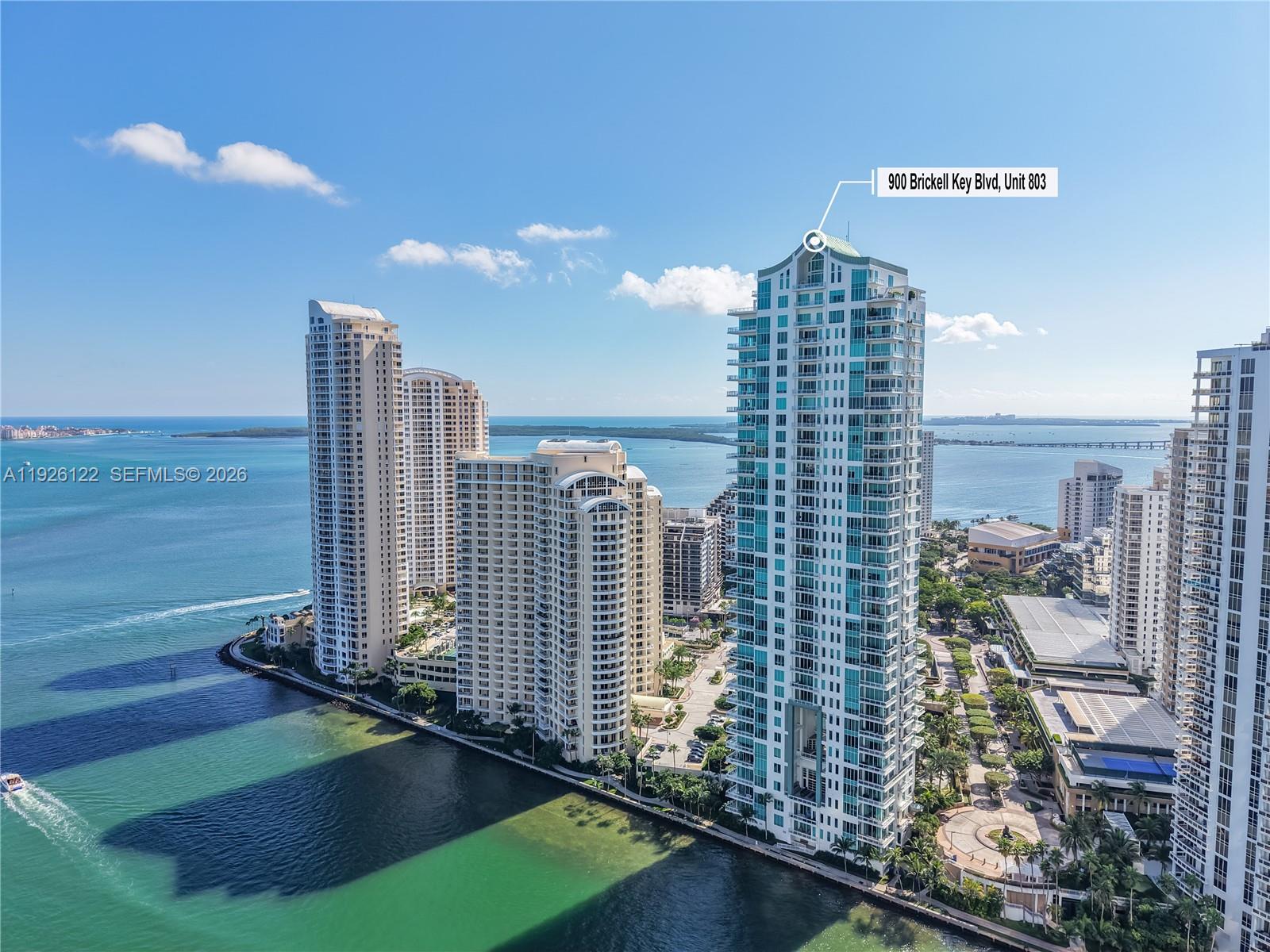 900 Brickell Key Boulevard, Unit 803 Miami, FL 33131 - Photo 28 of 38 a view of a city with tall buildings