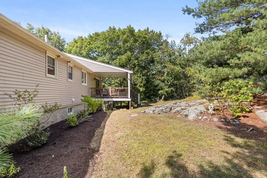 30 Granite Street Dedham, MA 02026 - Photo 29 of 36 a view of a backyard with plants and large tree