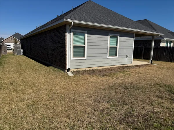 a backyard of a house