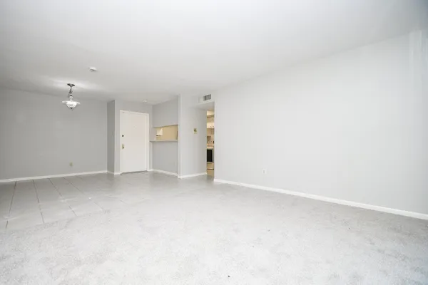 an empty room with an entryway