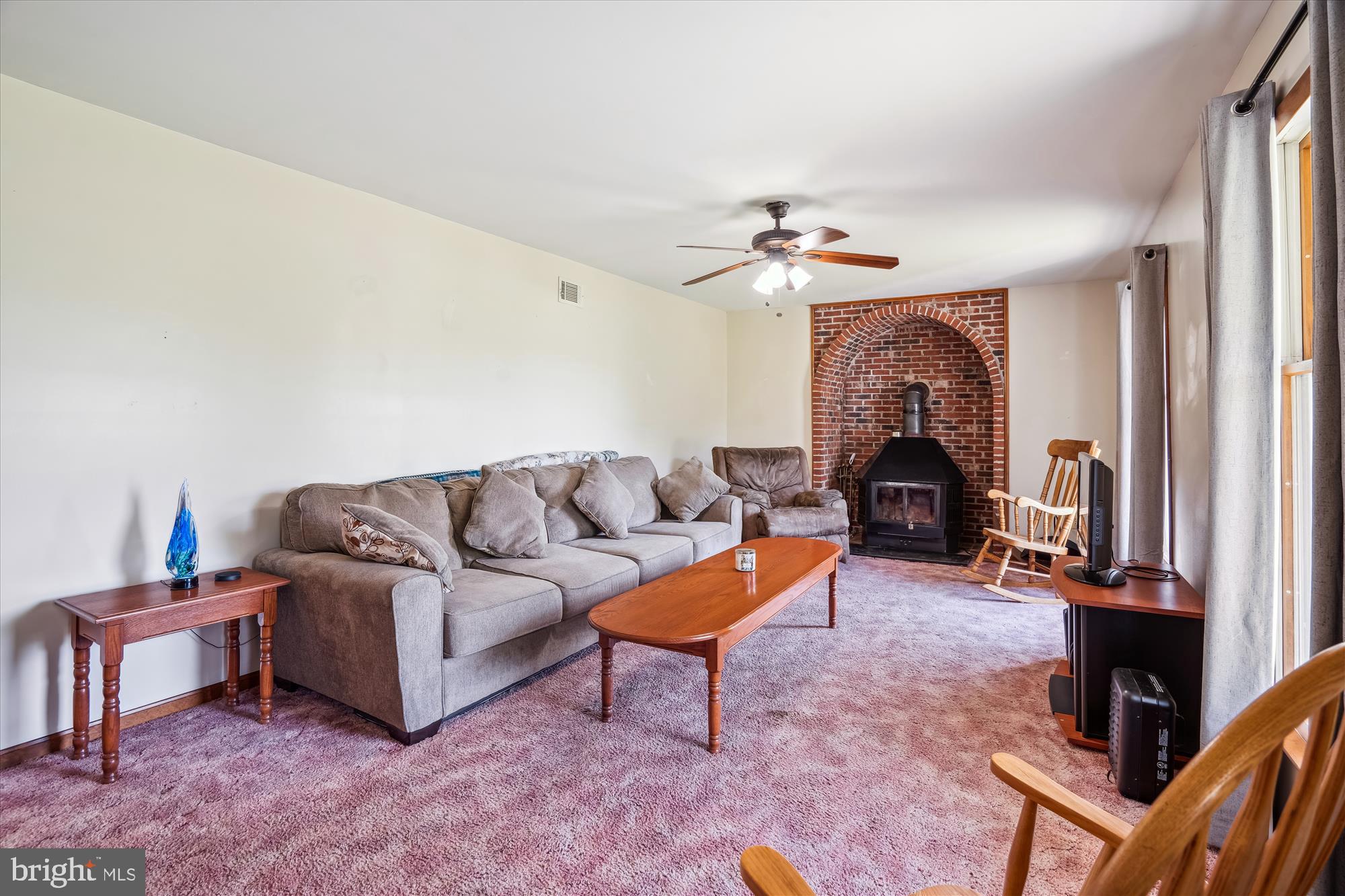 13245 Croom Road Upper Marlboro, MD 20772 - Photo 9 of 47 Custom Brick Recessed Fireplace for Wood Stove