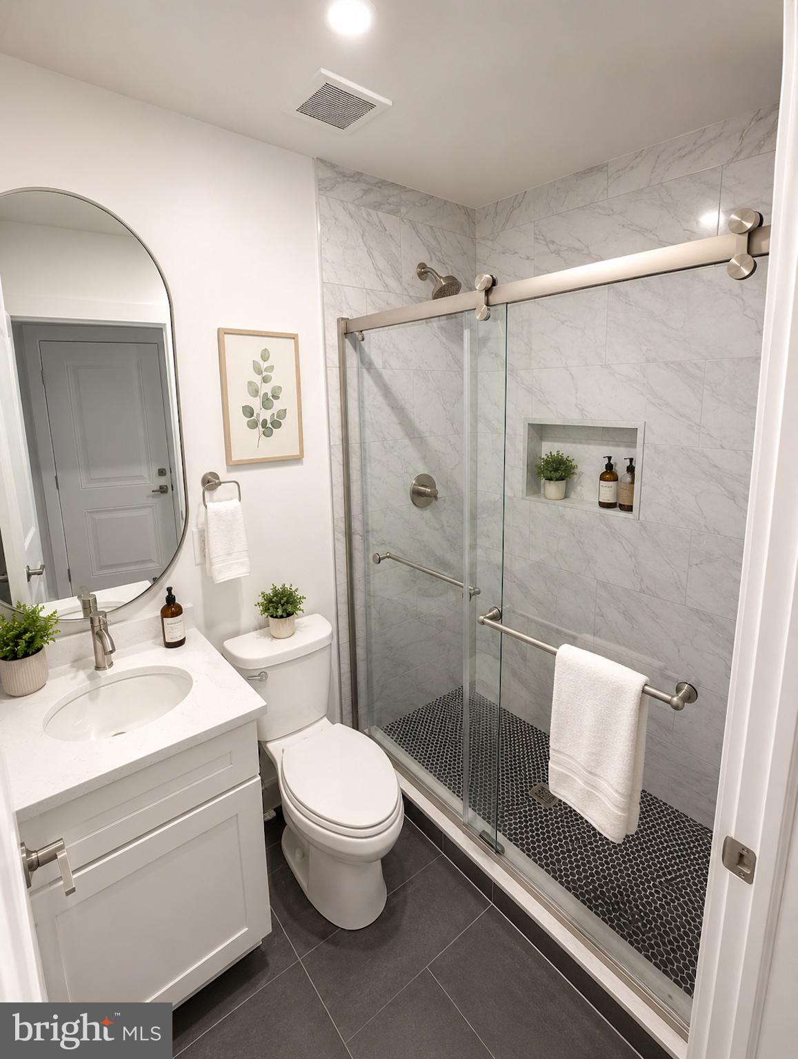 2614 North 7th Street, Unit 2 Philadelphia, PA 19133 - Photo 7 of 10 a bathroom with a sink toilet and shower