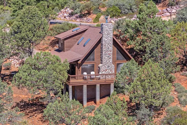a view of wooden balcony