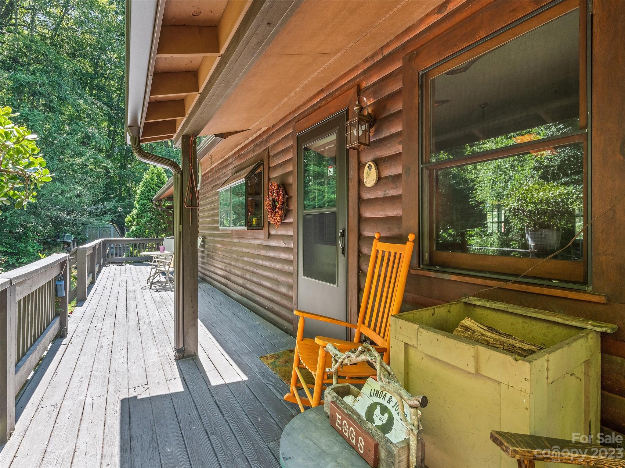 28 Honeybear Lane Clyde, NC 28721 - Photo 36 of 43 a view of a two chairs in the balcony