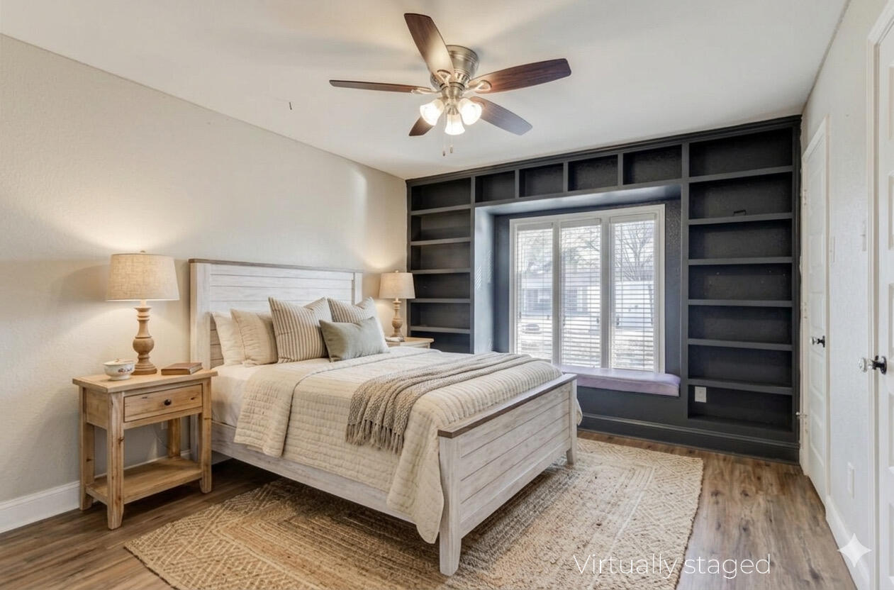 5604 70th Street Lubbock, TX 79424 - Photo 13 of 49 a bedroom with a bed and a window