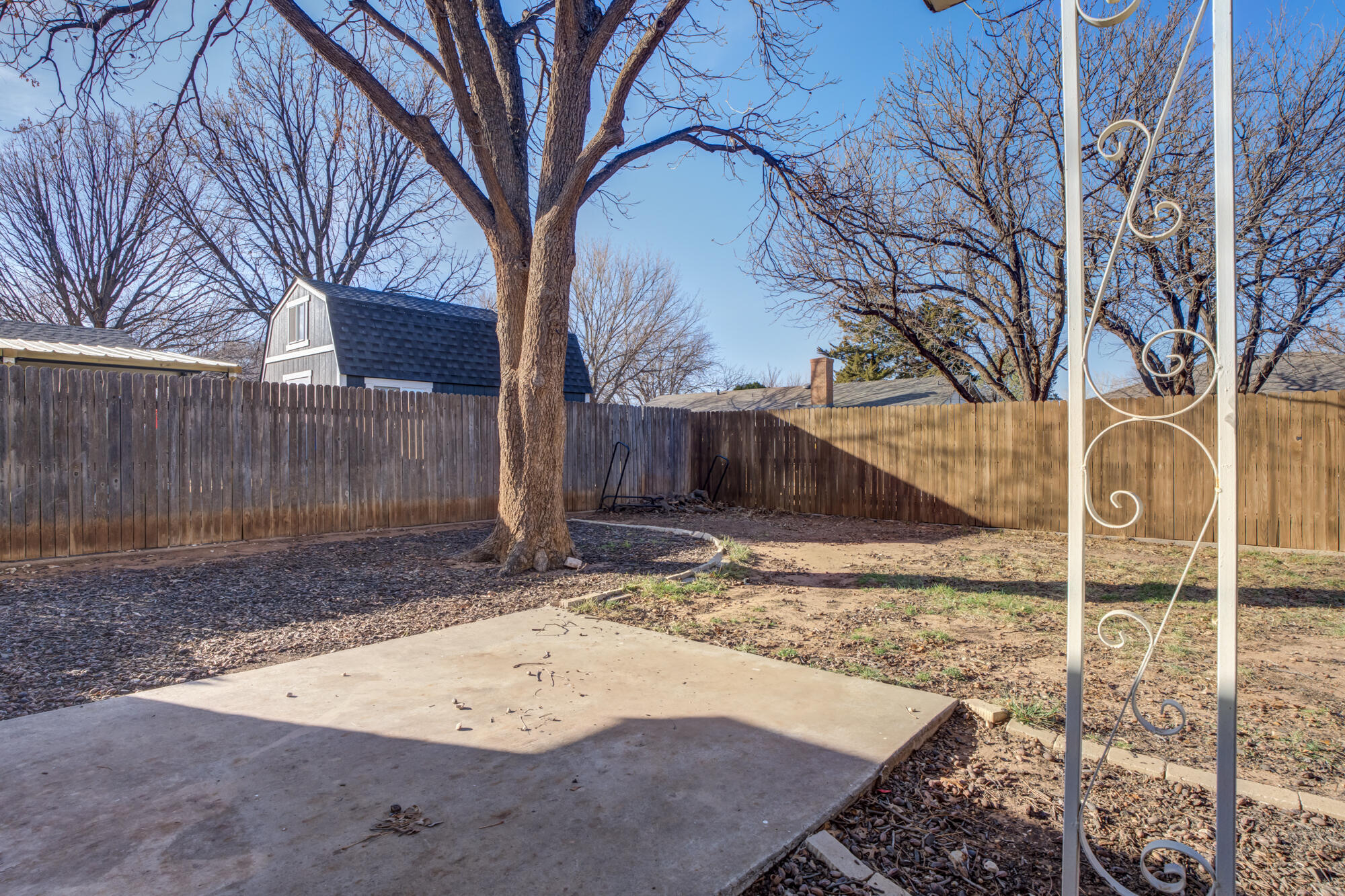 5604 70th Street Lubbock, TX 79424 - Photo 45 of 49 a view of a backyard with large trees