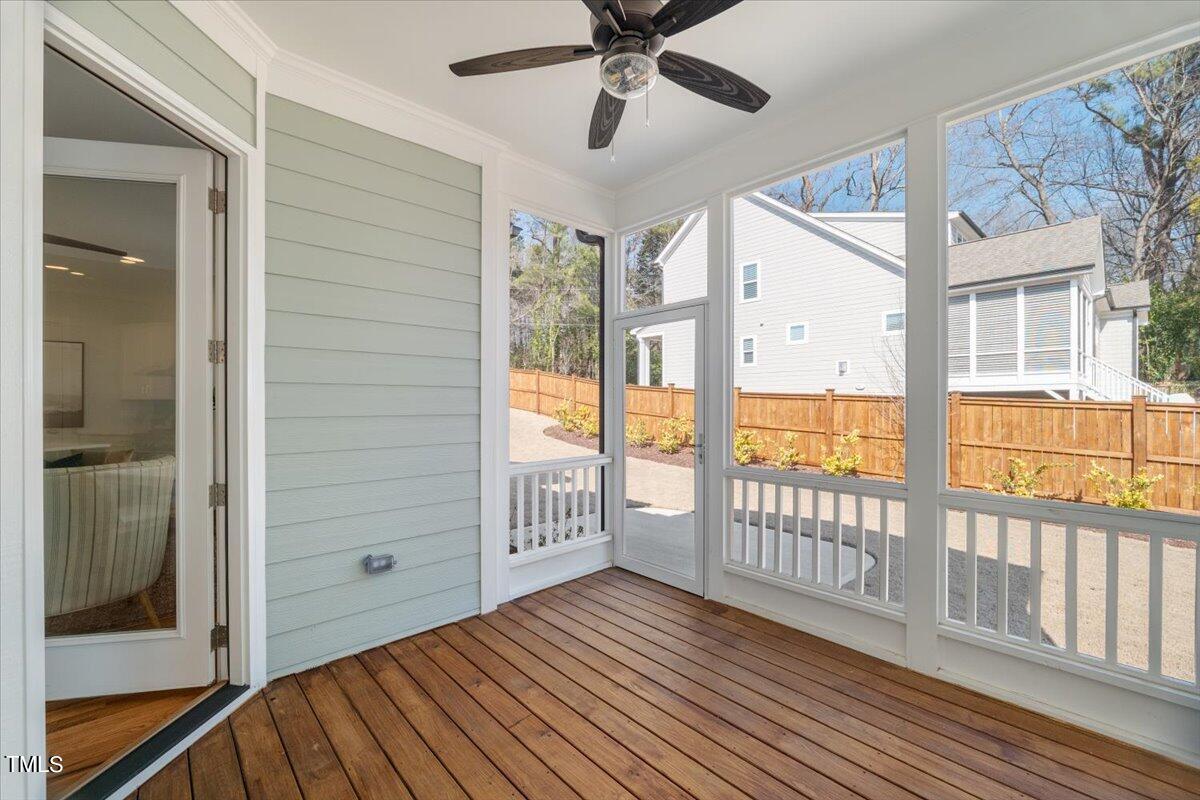 6152 Blanche Drive Raleigh, NC 27607 - Photo 42 of 47 a view of an entryway with wooden floor