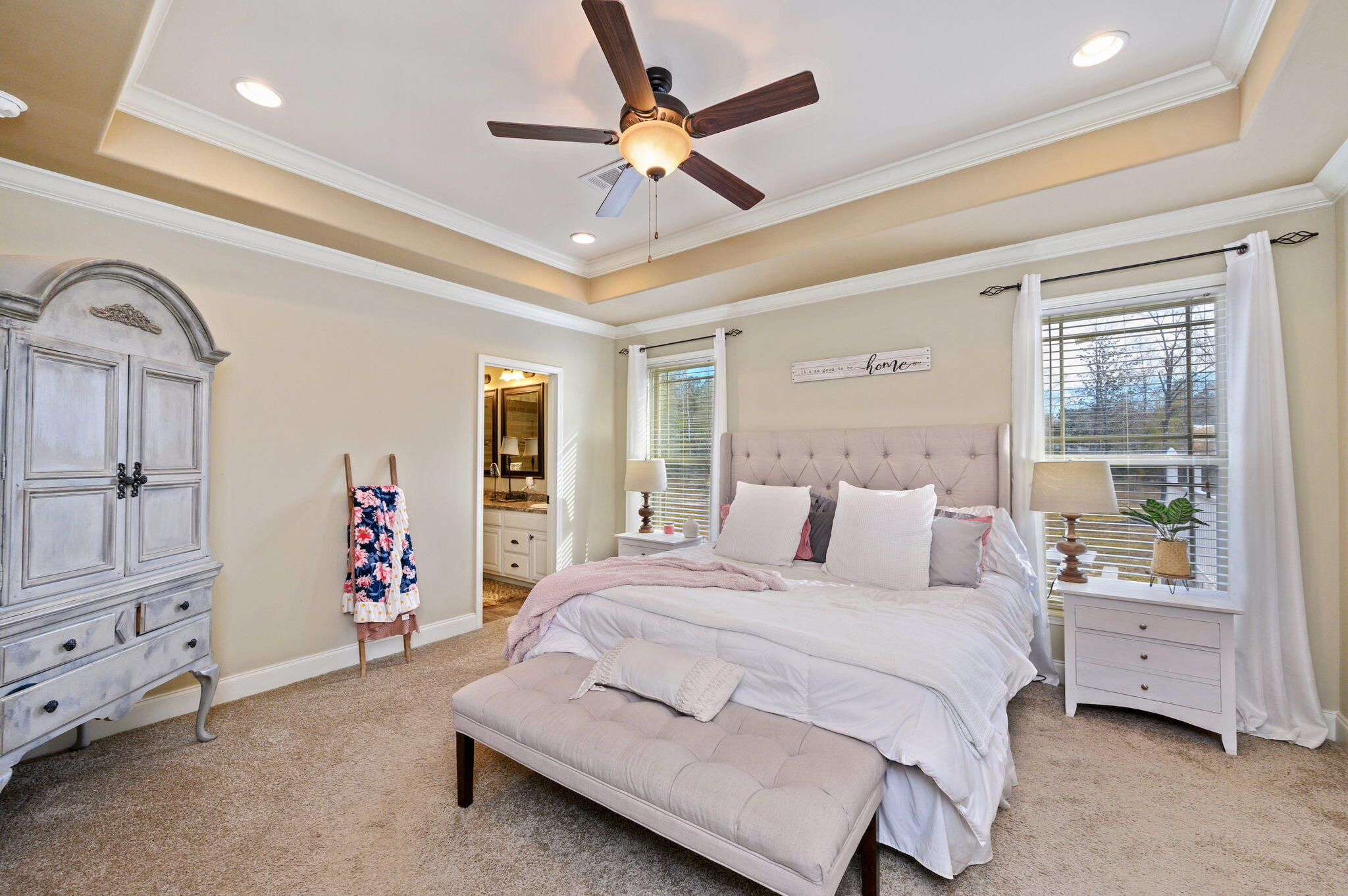 6019 Old River Road Baker, FL 32531 - Photo 18 of 54 a bedroom with a bed and a chandelier
