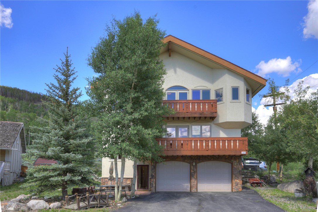 137 Rasor Drive Keystone, CO 80435 - Photo 1 of 35 a view of house with outdoor seating and covered with trees