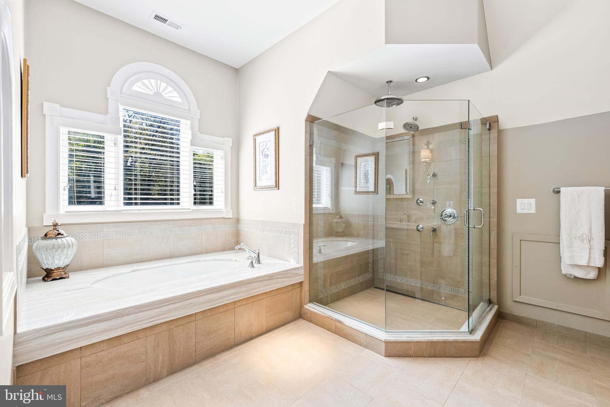 1421 Wine Spring Lane Baltimore, MD 21204 - Photo 98 of 150 a spacious bathroom with a granite countertop tub shower and sink
